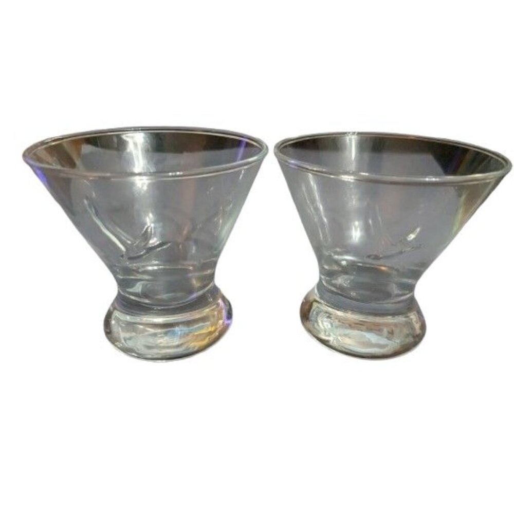 GREY GOOSE VODKA Stemless MARTINI Cocktail Glasses Special Edition - Set of 2